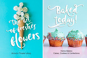 Coral waves. Font and clip arts., a Script Font by Red Ink (Thumbnail 7 of 14)