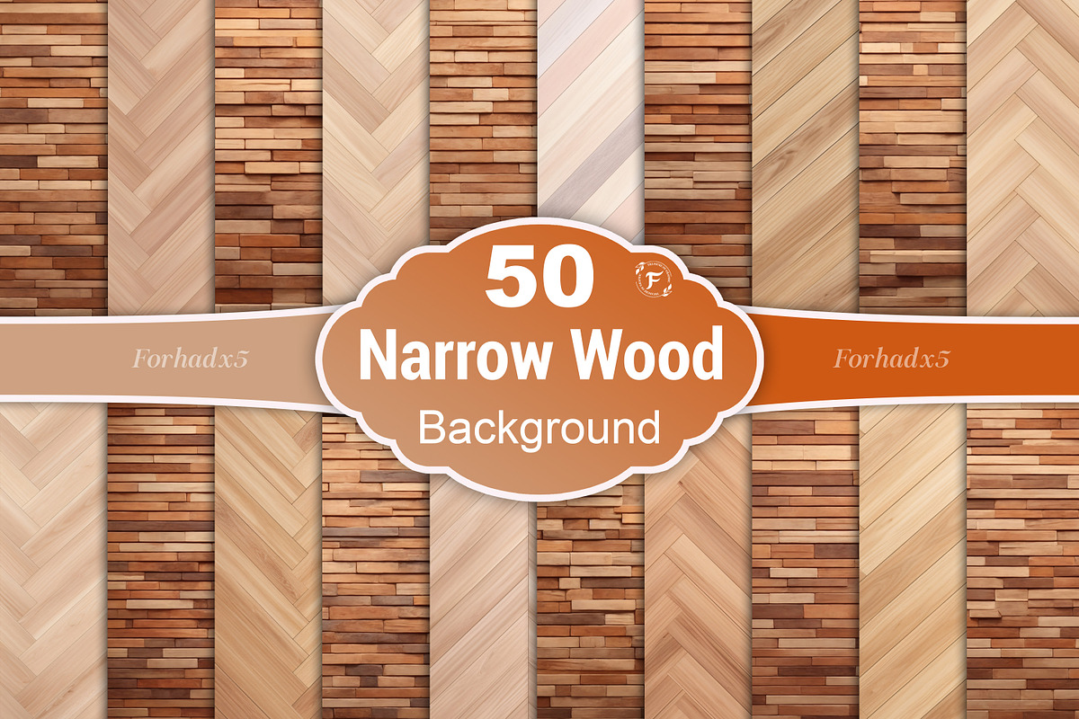 Narrow Wood Planks Background, a Texture Graphic by Forhadx5 (Photo 1 of 5)