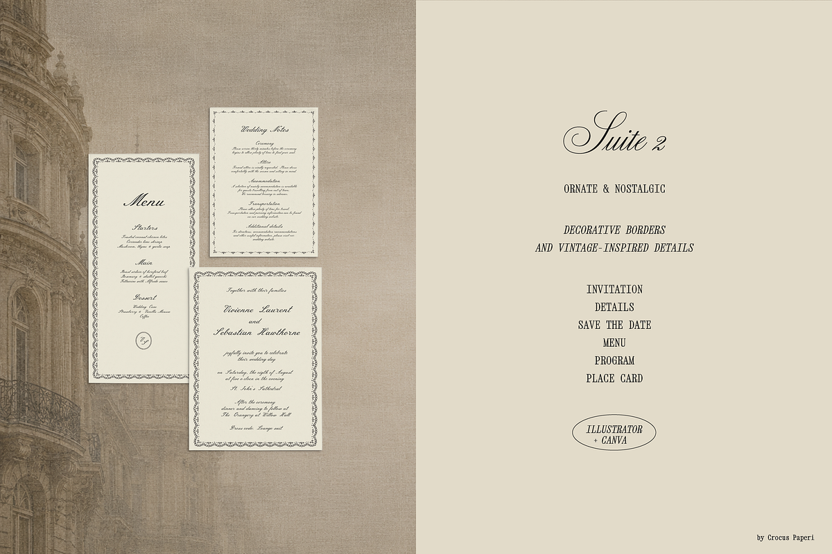 HEIRLOOM WEDDING | 48 templates, an Invitation Template by Crocus Paperi (Photo 5 of 19)