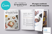 Canva Breakfast A4 Cookbook Template, a Magazine Template by DeLaGranSiete (Thumbnail 1 of 10)