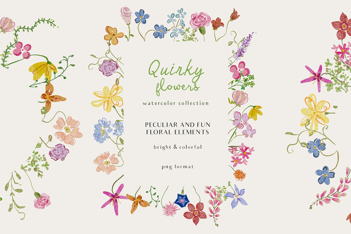 Hand-drawn quirky whimsy flowers, a Decorative Illustration by Grace Noboa Illustrations (Photo 3 of 14)