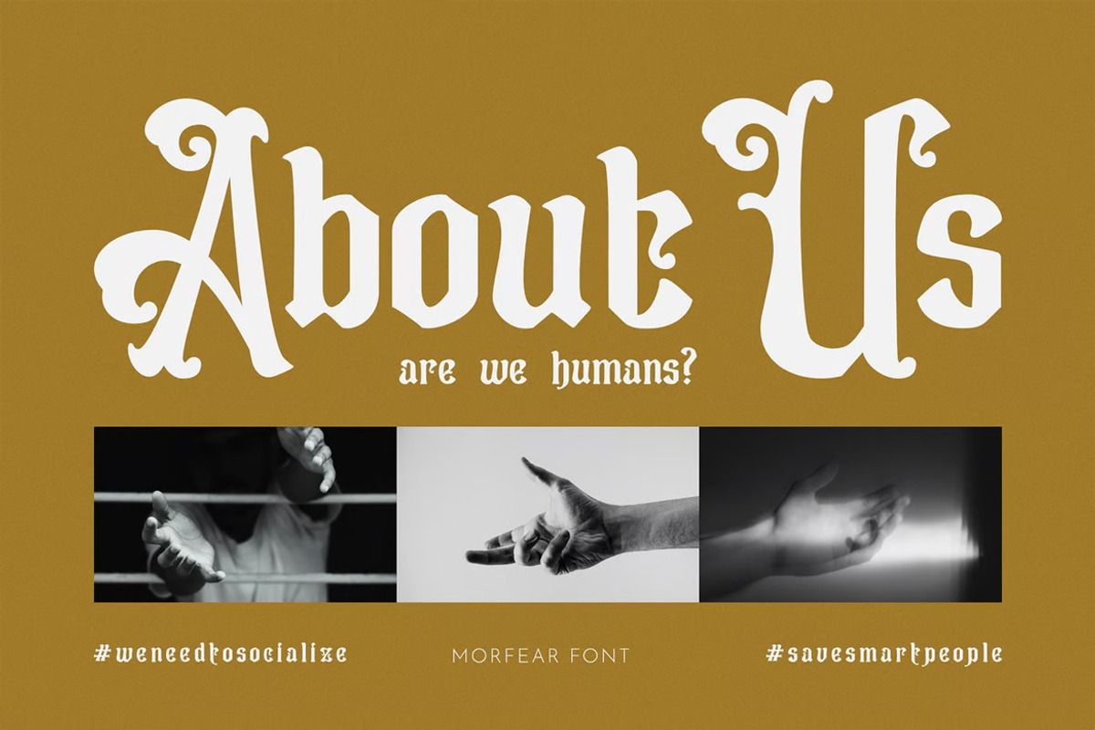Morfear - Vintage Font, a Blackletter Font by Viswal Studio (Photo 6 of 6)