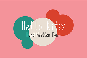 Hand Written Font - Hello Kitsy
