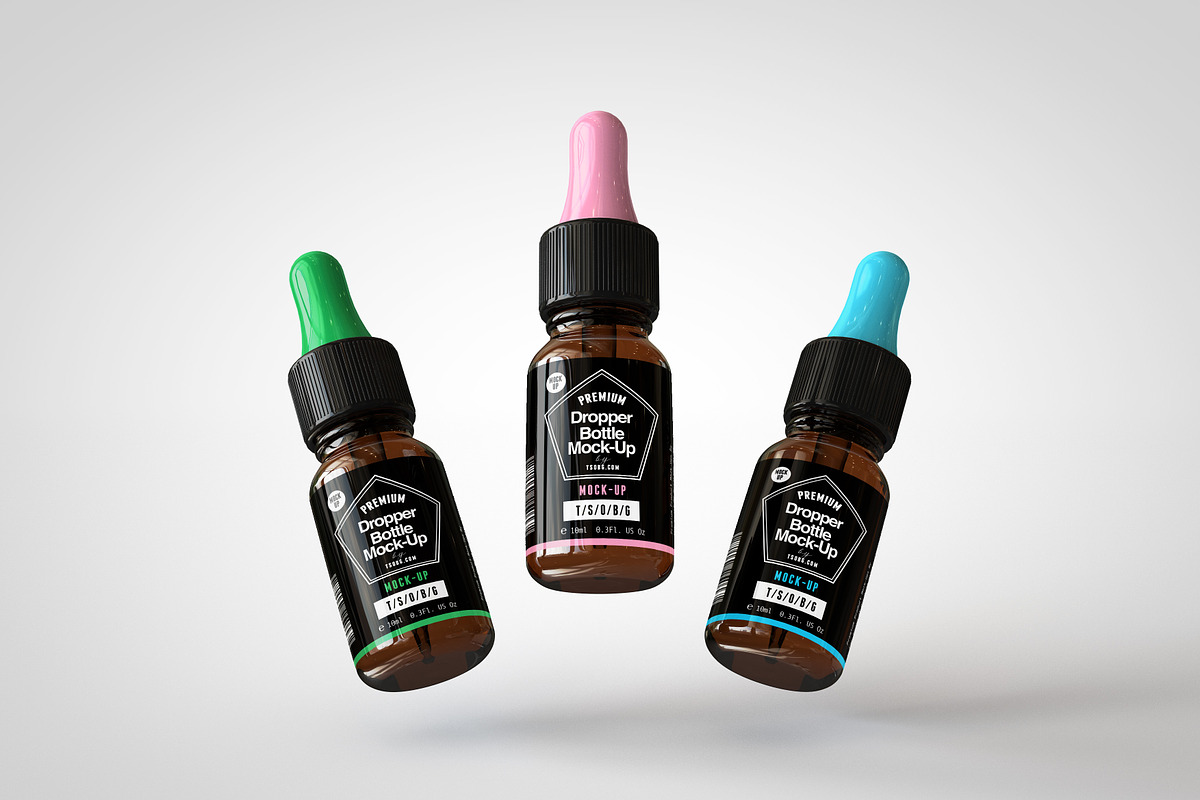 Dropper Bottle & Box Mock-Up | 10ml, a Household Mockup by TSOBG (Photo 9 of 20)