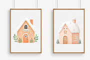 Watercolor Gingerbread House Clipart, an Illustration by Libby Wishes (Thumbnail 7 of 7)