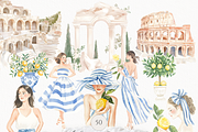 Acropolis Mediterranean Lemon, a Decorative Illustration by Invite to Clipart (Thumbnail 2 of 8)