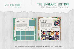 Square Photoalbum Template Scrapbook