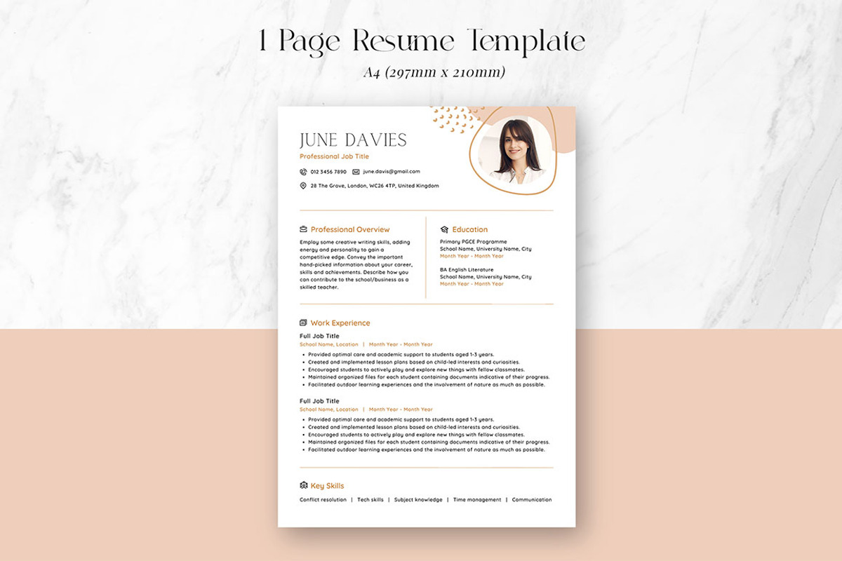 CANVA Resume Template / CV Set, a Resume Template by RWstudio (Photo 3 of 8)