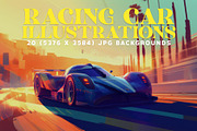 20 Colorful Race Car Illustrations, an Illustration by HipFonts (Thumbnail 1 of 6)