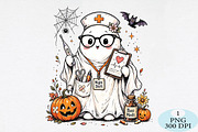 Spooky Nurse Ghost PNG, a Seasonal Illustration by Daily.Designs (Thumbnail 1 of 4)