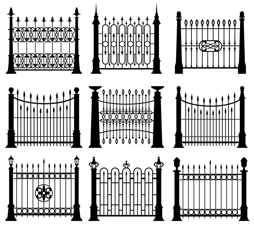 Iron Gates And Fences Set by Microvector  Creative Market