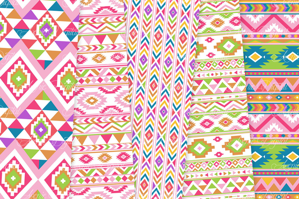 Colorful Boho Seamless Patterns, a Pattern Graphic by Avenie Digital (Photo 4 of 4)