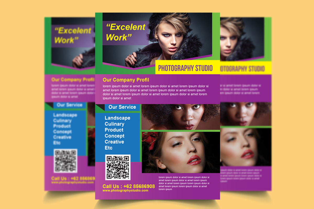 Photography Studio Flyer Template, a Flyer Template by mesuka (Photo 2 of 2)