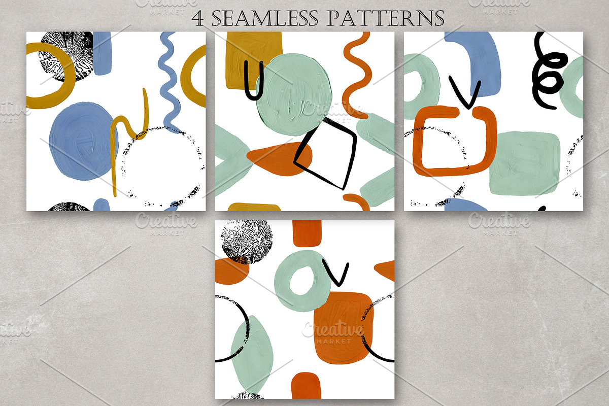 Abstract shapes collection., a Texture Illustration by TaPilipa (Photo 9 of 9)