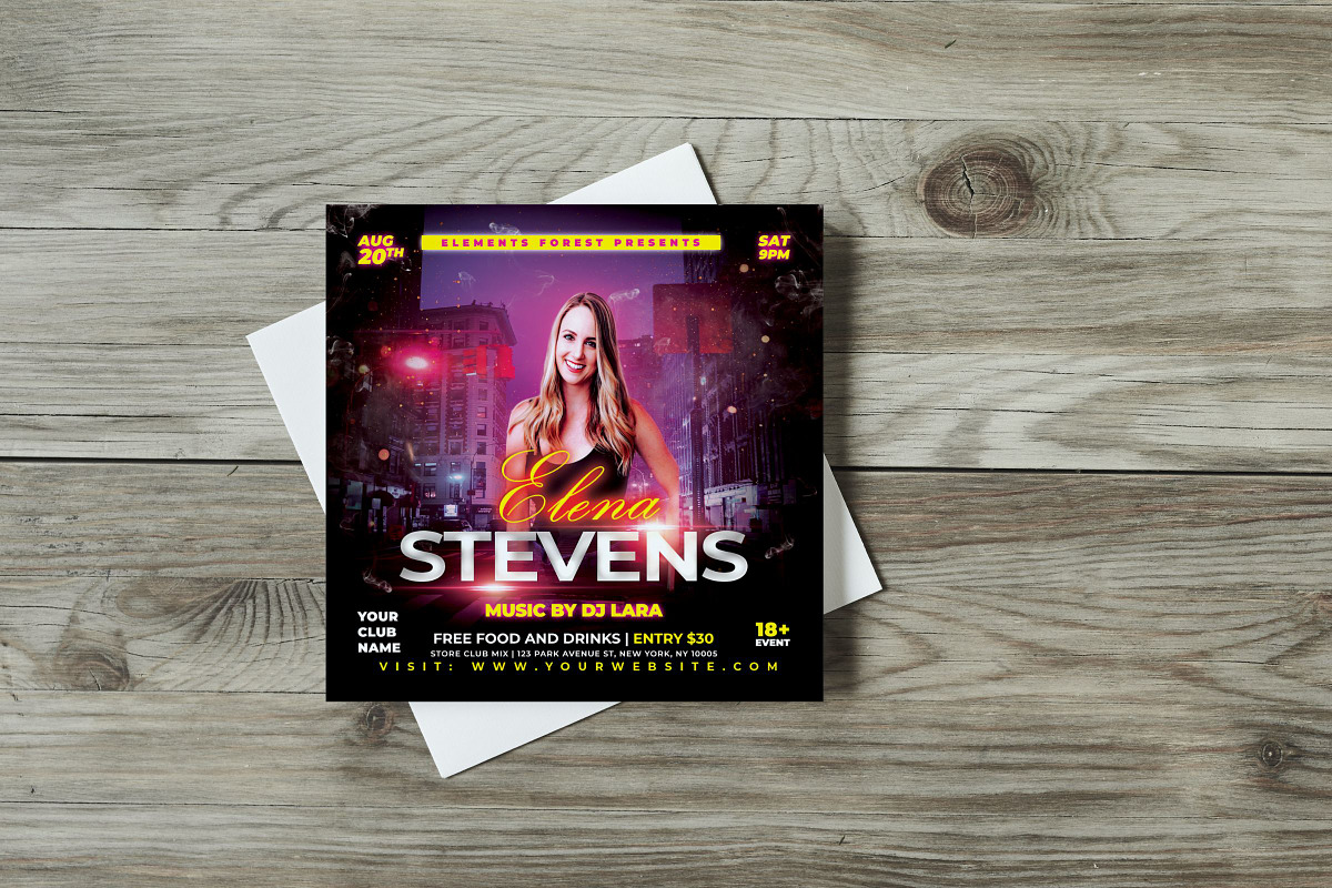 DJ Party Club Flyer PSD Template, a Flyer Template by Ibnul Jaif Farabi (Photo 4 of 4)