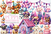 Puppy Birthday Clipart, an Illustration by Designworld (Thumbnail 1 of 5)