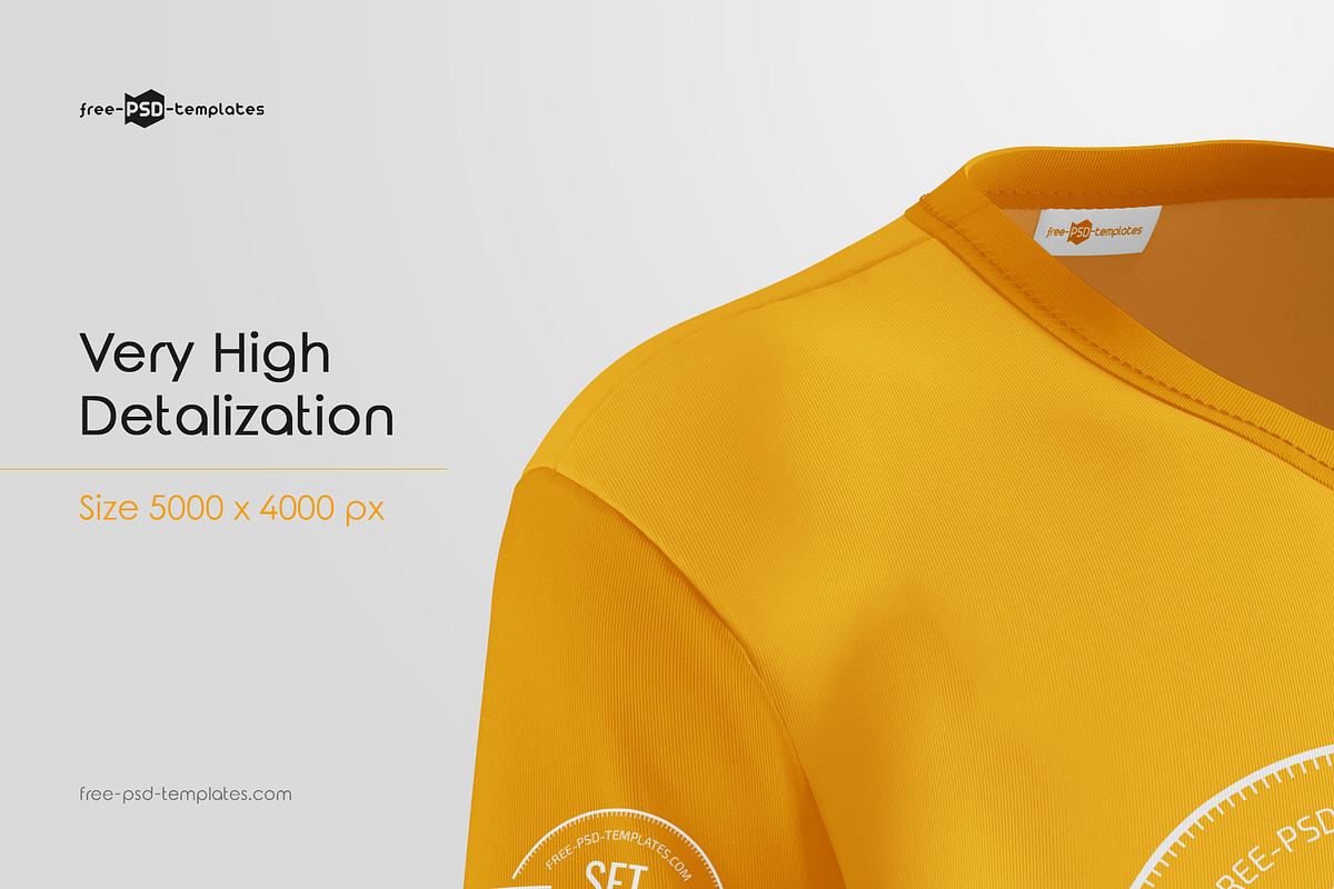 Mens Long Sleeve T-Shirts MockUp Set, a Shirt Mockup by Free-PSD-Templates (Photo 2 of 4)
