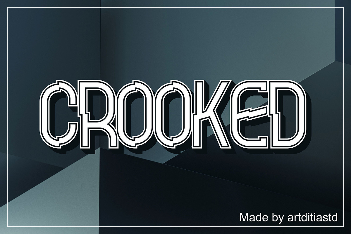Crooked font, a Font by artditiastd (Photo 1 of 3)