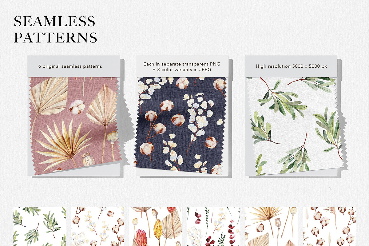 Dry boho grass and herbs watercolor, a Decorative Illustration by Volha Studio (Photo 10 of 13)