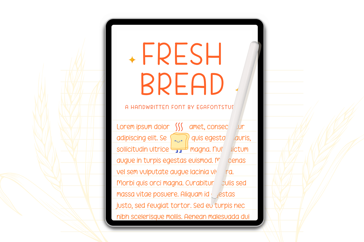 Fresh Bread | Cute Handwriting Font, a Handwritten Font by EGAFontStudio (Photo 6 of 9)