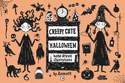 Creepy Cute Hand-Drawn Halloween, an Object Graphic by AnMark (Thumbnail 1 of 12)