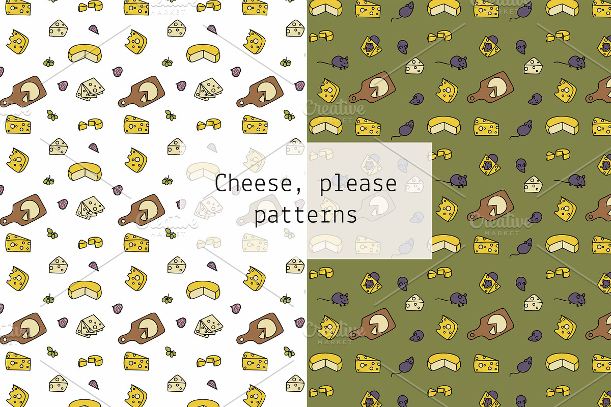 Cheese, Please – patterns, a Pattern Graphic by Lyolya Profitrolya (Photo 1 of 3)