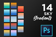 Photoshop sky gradients GRD, a Gradient Add-On by TiveCreate (Thumbnail 1 of 3)