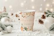 White Paper Cup with Snowy Deсor, a Product Mockup by MockupWizard (Thumbnail 3 of 3)