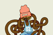 Noodle Basketball, a Sport Illustration by hand draw (Thumbnail 7 of 7)