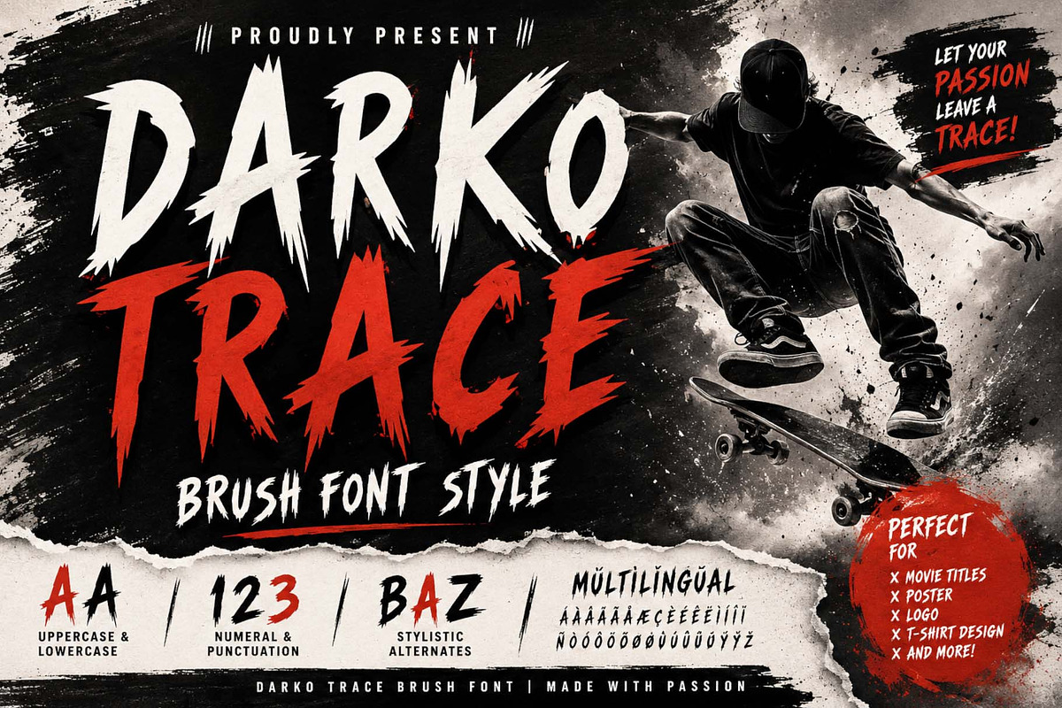 Darko Trace, a Handwritten Font by Yoga Letter (Photo 1 of 9)