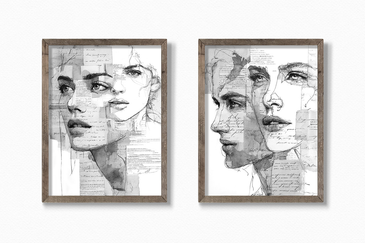 Ink Washed Portraits, a Decorative Illustration by rileyBgraphics (Photo 3 of 7)