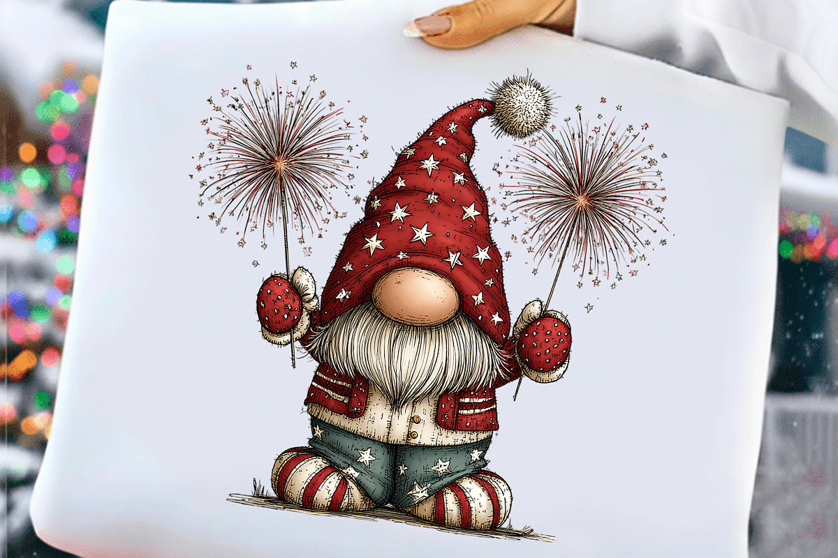 New Year Gnome Clipart, an Illustration by Craft Nest (Photo 6 of 9)