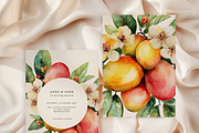 Watercolor Mango Clipart, a Decorative Illustration by ThaismotaCreativeCo (Thumbnail 7 of 10)