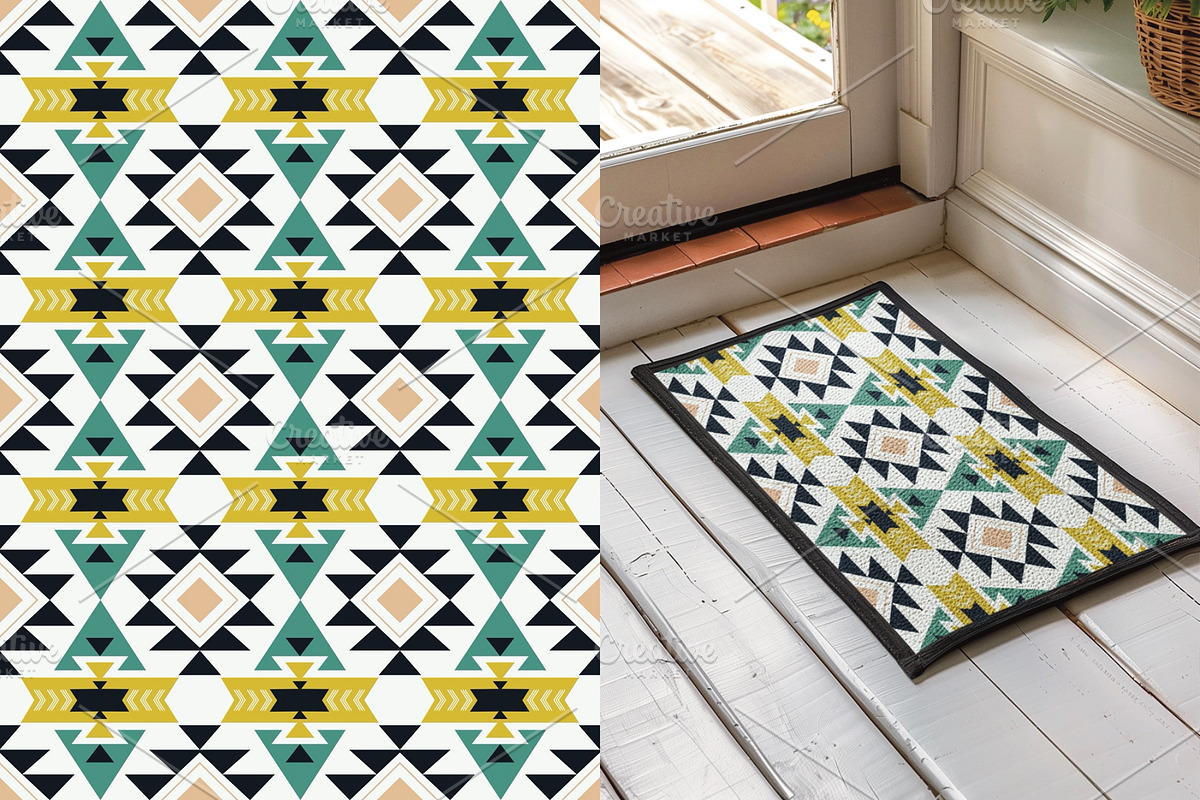 Southwestern Quilt Blankets Pattern, a Pattern Graphic by PPEthnicDecorPattern (Photo 10 of 10)
