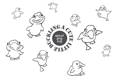 Cute Little Duckling, an Illustration by Anastasiya Klempach