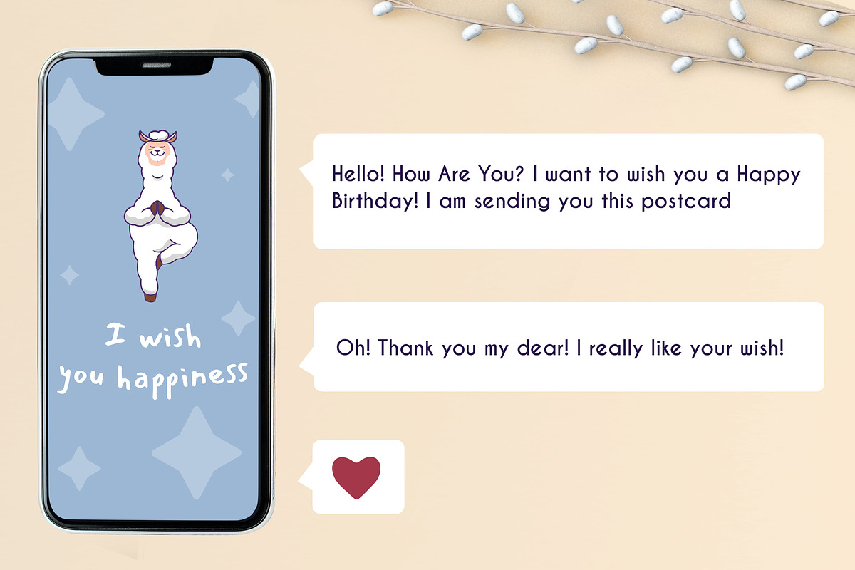 Digital greeting cards, a Social Media Template by Lettering_Logo