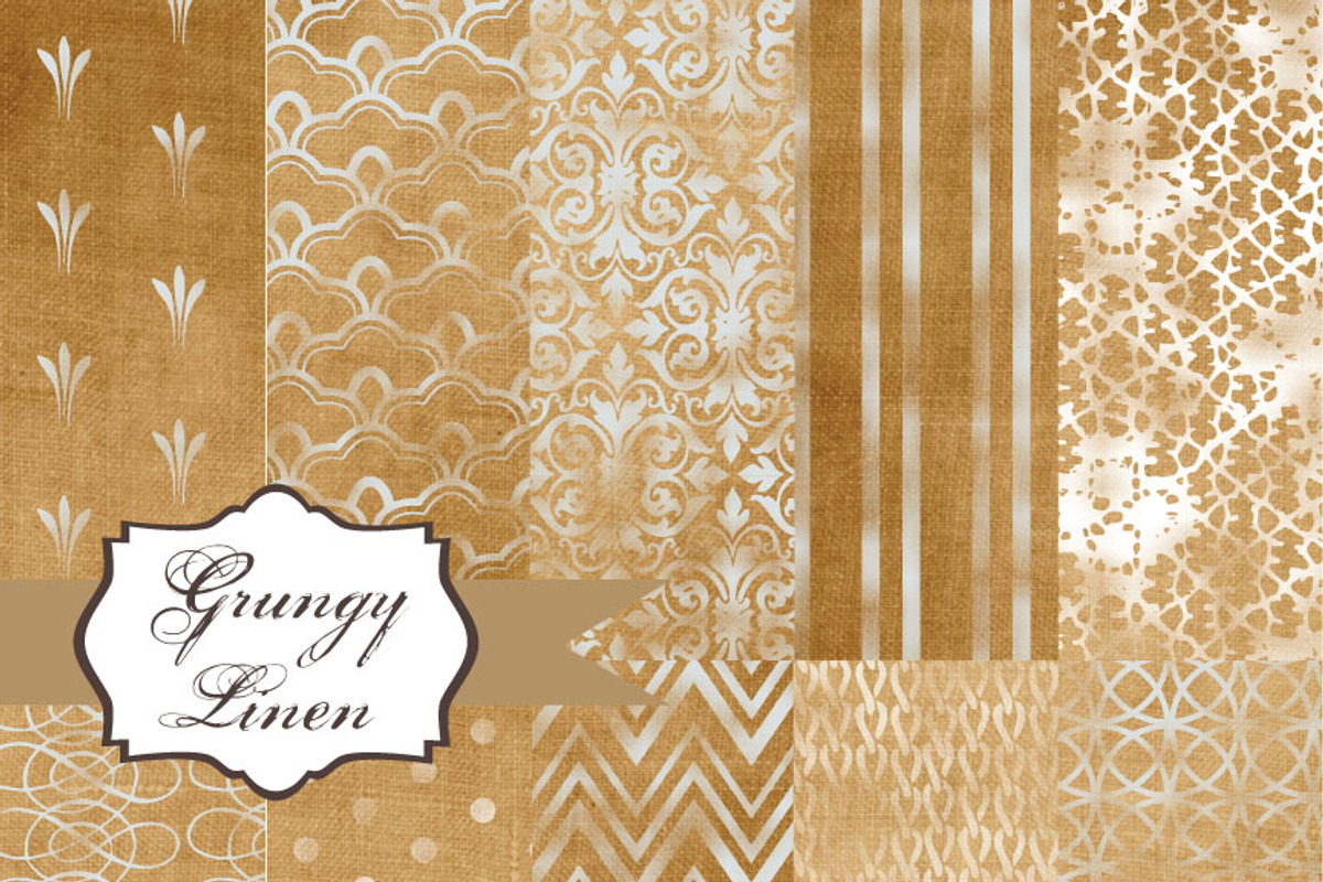 Grungy Linen digital paper
