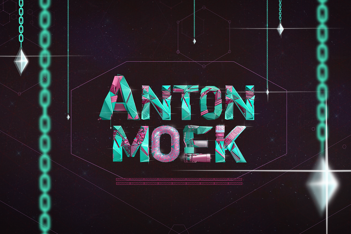Polygonal Typeface + Vector Elements, a Graphic by Anton Moek (Photo 5 of 10)
