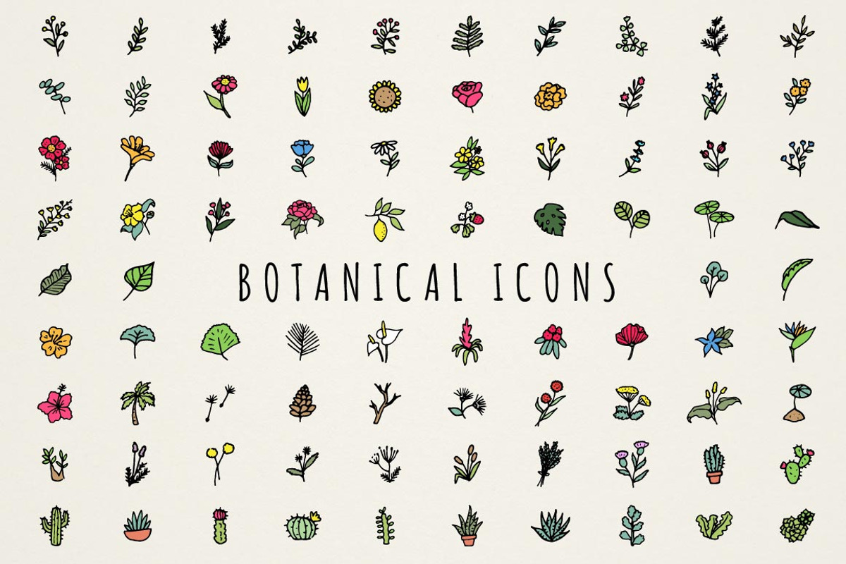 Botanical Icons Clipart Set, a Duotone Icon by Lemonade Pixel (Photo 1 of 8)