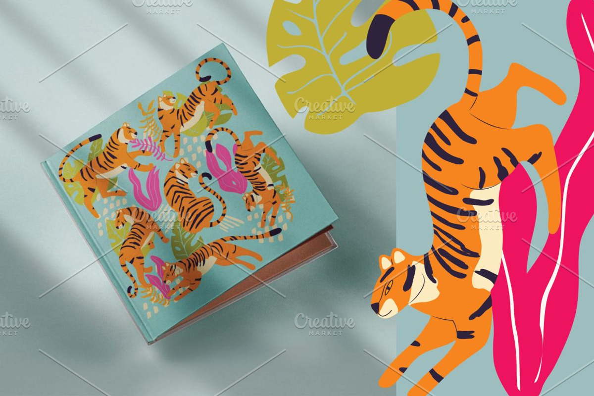 Tigers - 44 Seamless Patterns, a Pattern Graphic by Blue Lela Design (Photo 3 of 13)