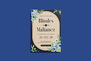 Bitter Floral Wedding Invitation, an Invitation Template by iDoodle Studio (Thumbnail 2 of 4)