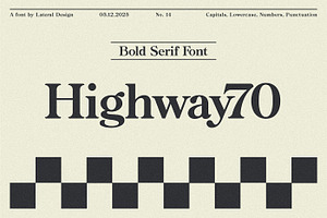 Highway 70 - Retro Serif, a Serif Font by Lateral Design