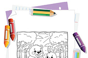 Calm Days Coloring Book Pages, an Illustration by one-touch (Thumbnail 14 of 17)