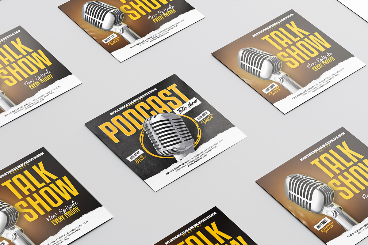 Talk Show Podcast Flyer, a Flyer Template by MnGfx (Photo 4 of 4)