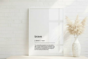 Brave Motivational Wall Decor Art, a Decorative Illustration by YG STUDIO (Thumbnail 1 of 6)