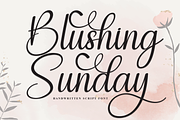 Blushing Sunday | Script Font, a Handwritten Font by Scratchones (Thumbnail 1 of 9)