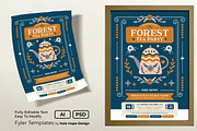 Folk Art Forest Tea Party Flyer, a Flyer Template by Hole Hope Design (Thumbnail 1 of 5)