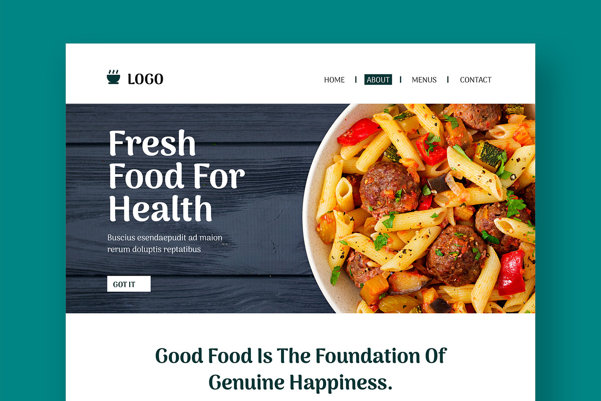 Food Email Newsletter Template, an UI Kit Template by ContestDesign (Photo 2 of 5)