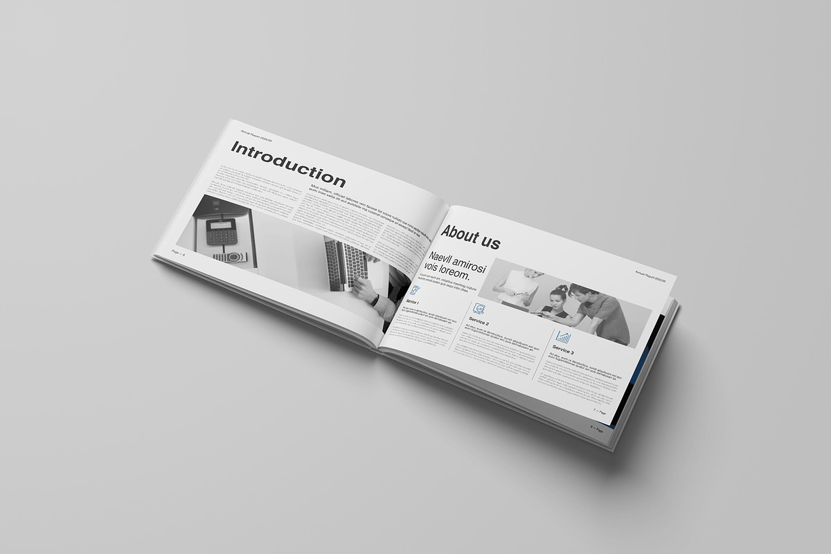 Annual Report Template Landscape, a Brochure Template by DesignCrest (Photo 8 of 13)
