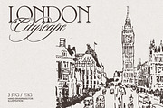 London Street Scene Sketches, a Work Illustration by TheMountBirdStudio (Thumbnail 1 of 6)